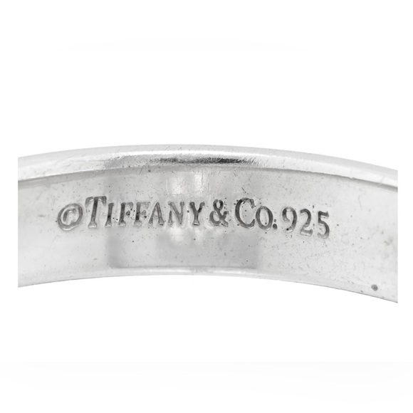 TIFFANY Sterling Silver 1837 Lock Charm Ring 56 7.5 - Picture 4 of 4